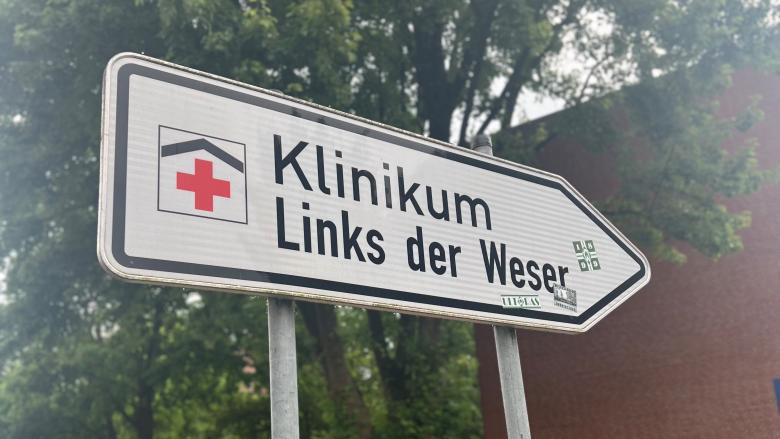 Schild Klinikum Links der Weser