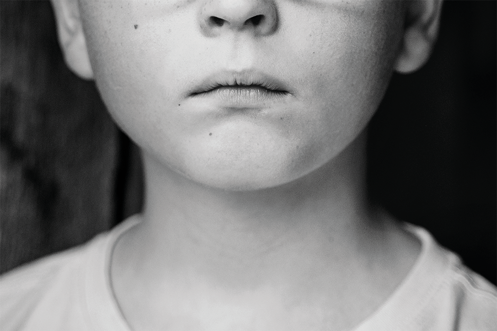 Halbes gesicht von Kind